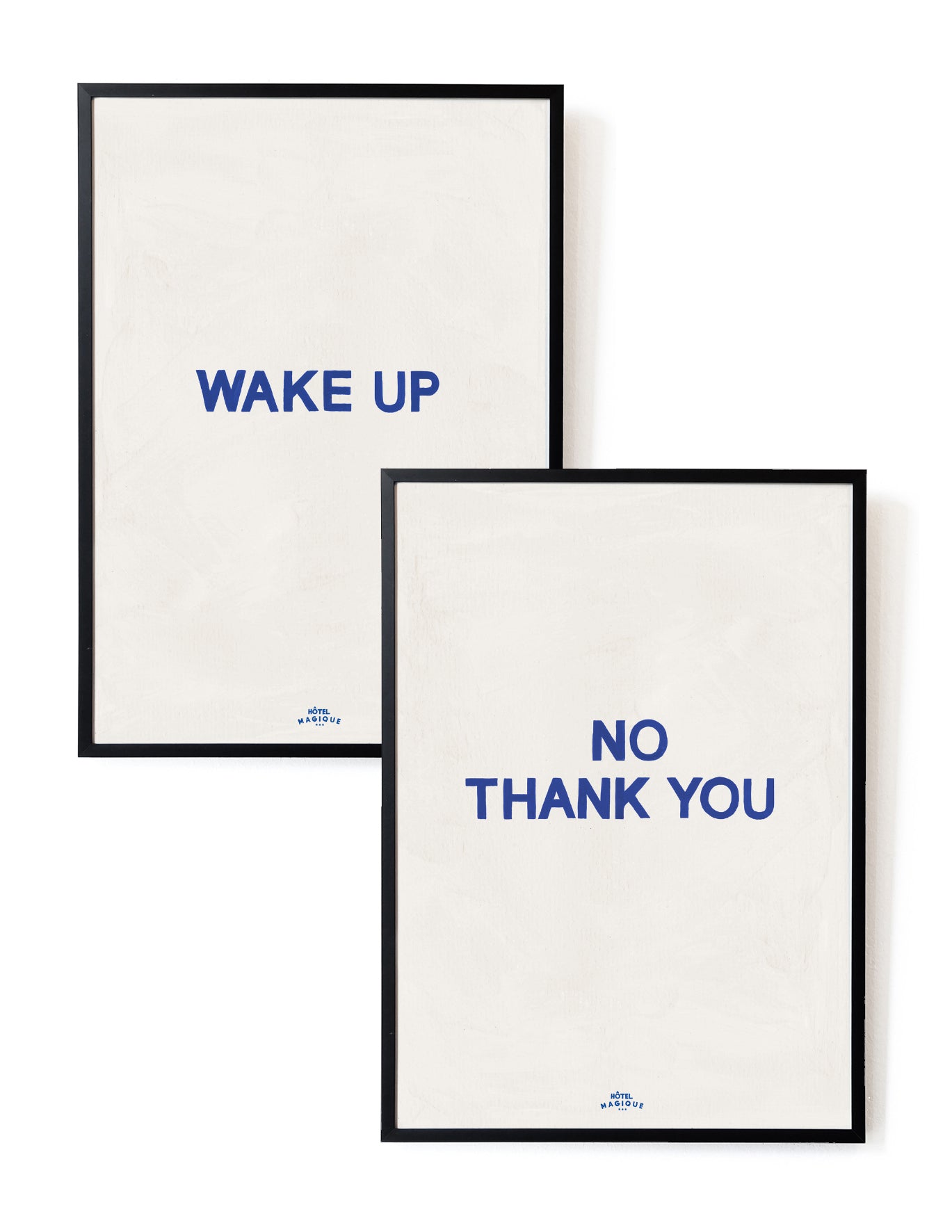 Wake up - No, thank you. The blue set