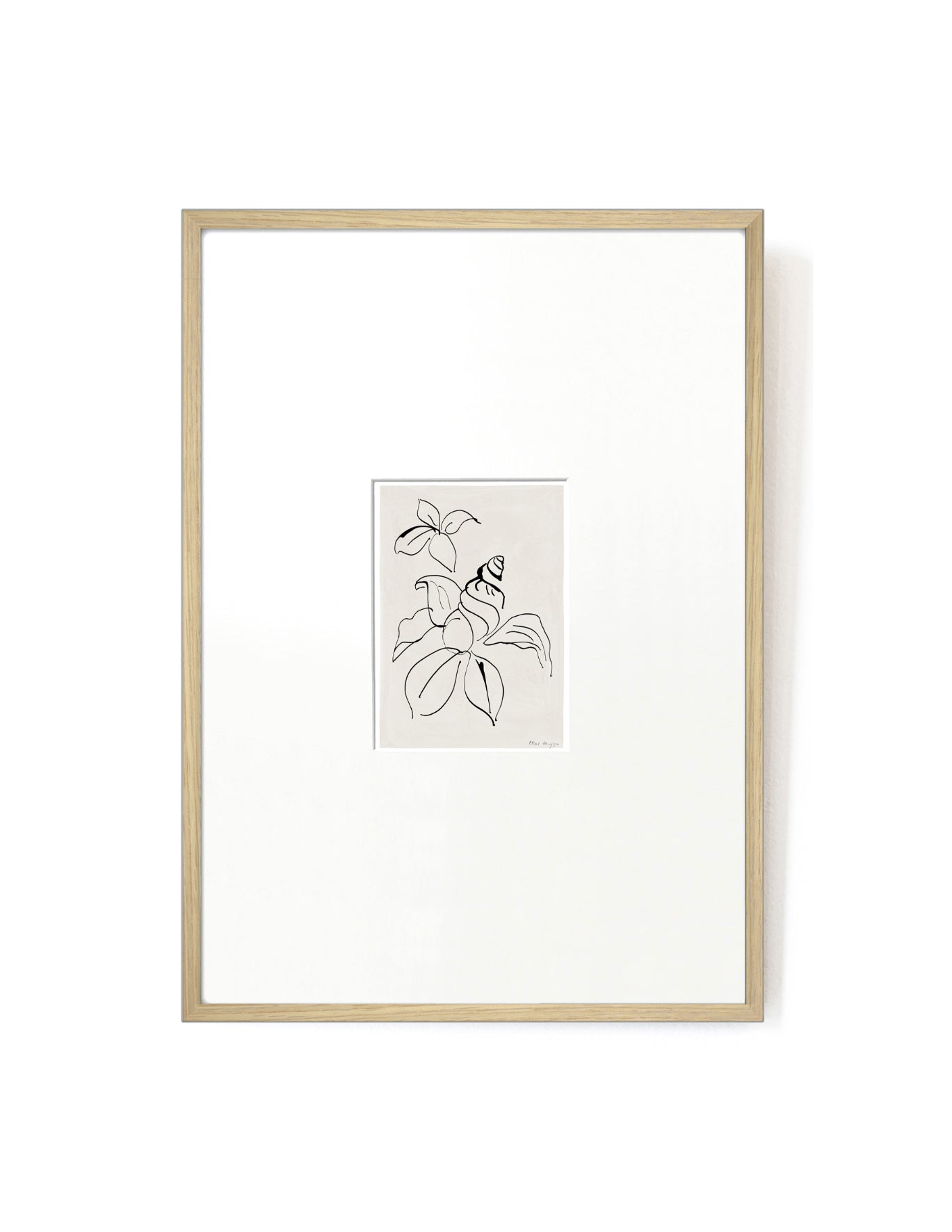 Shell Flower card artwork framed