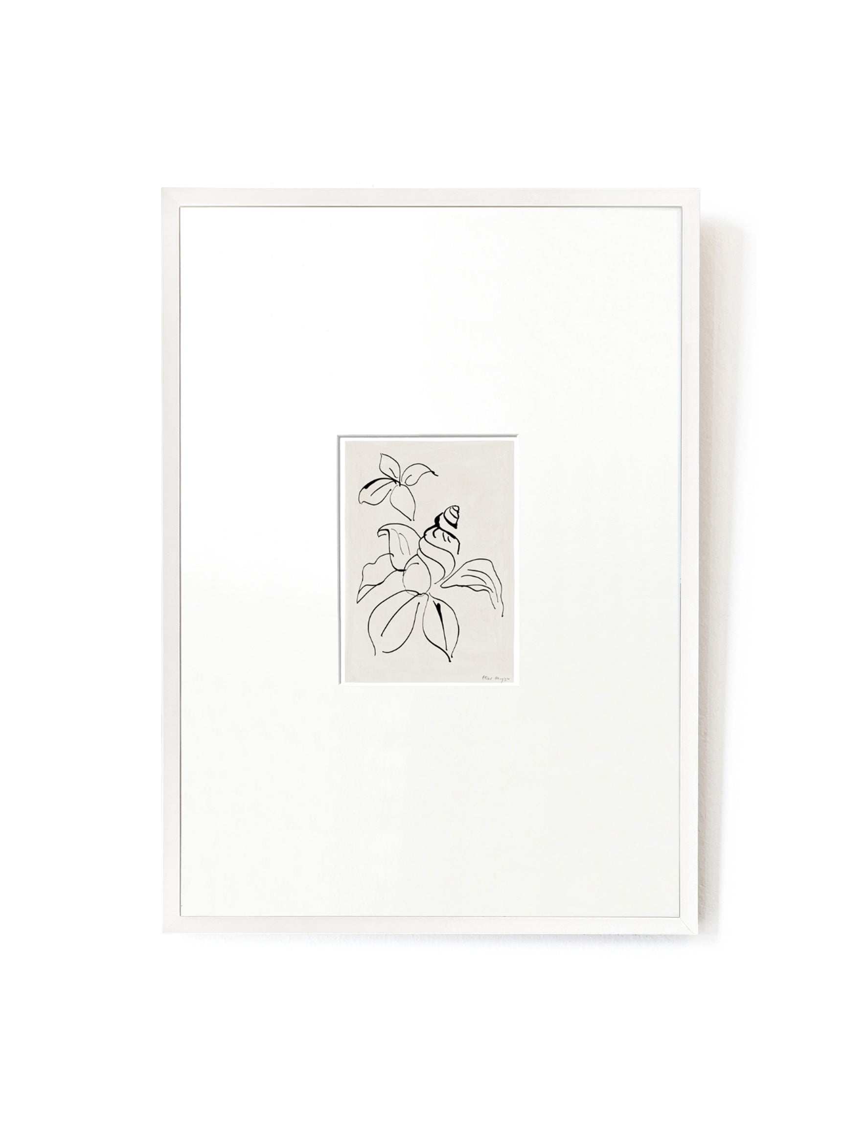 Shell Flower card artwork framed